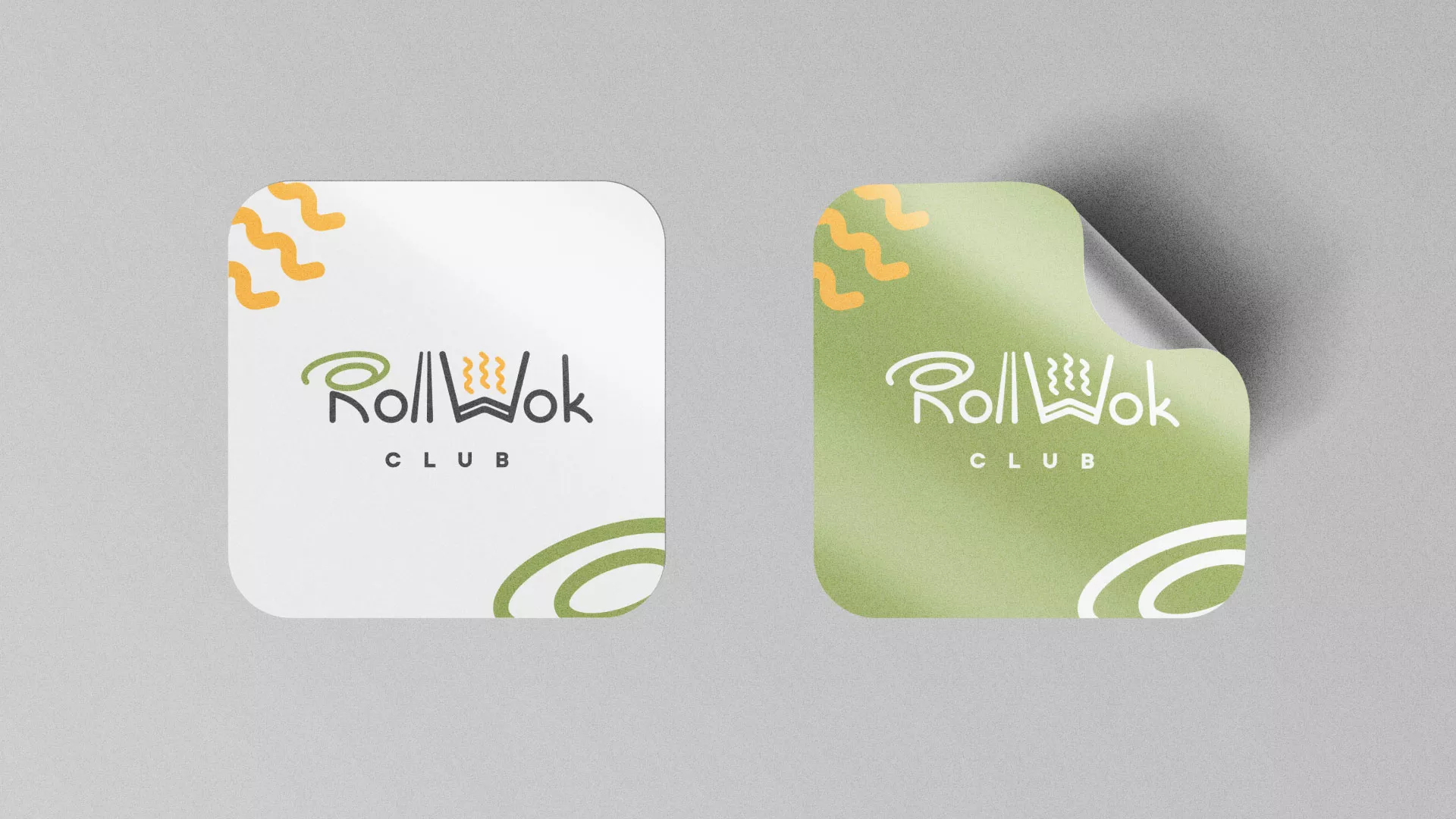 Разработка логотипа и фирменного стиля суши-бара «Roll Wok Club» в Нягане