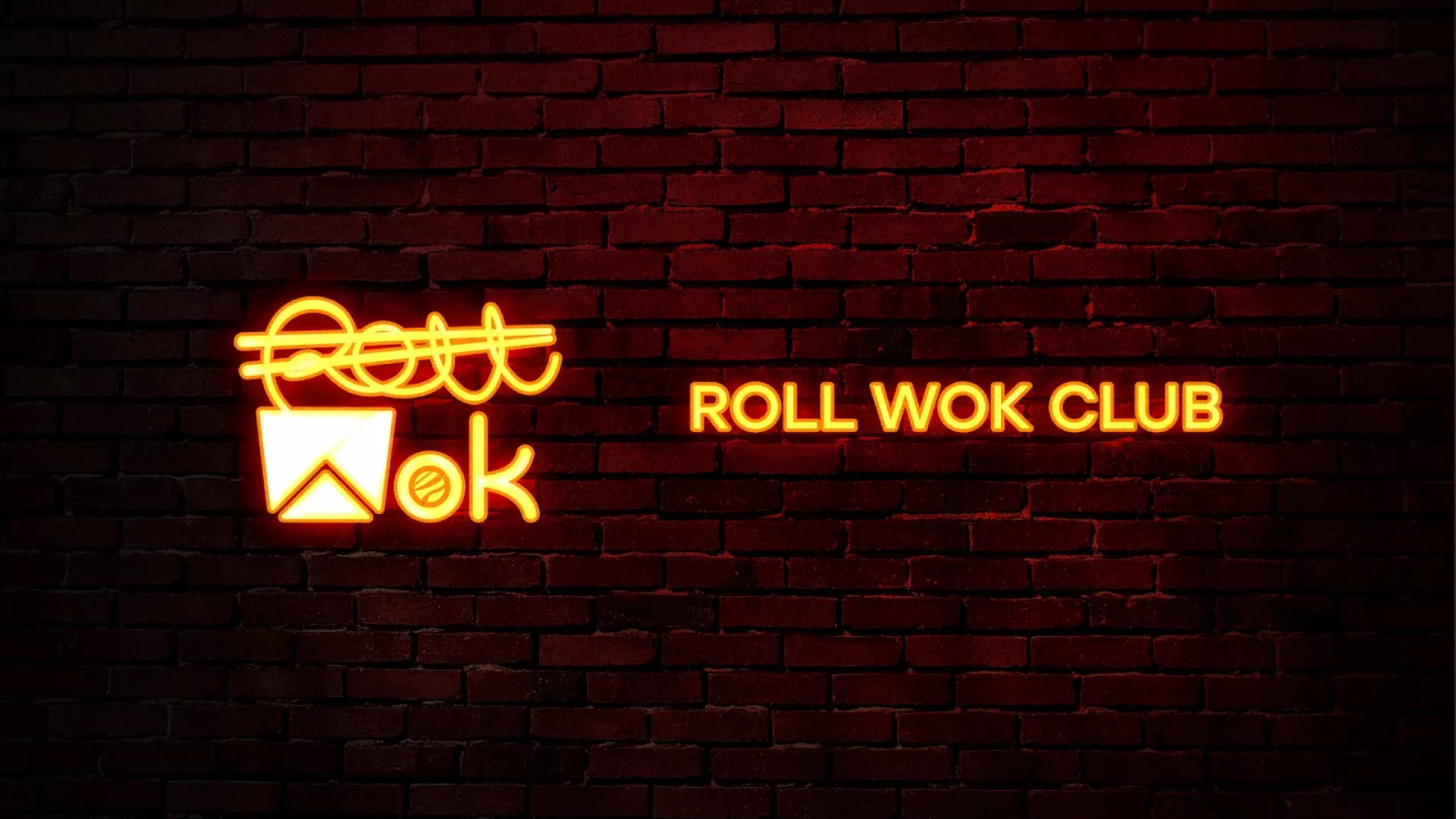 Разработка интерьерной вывески суши-бара «Roll Wok Club» в Нягане
