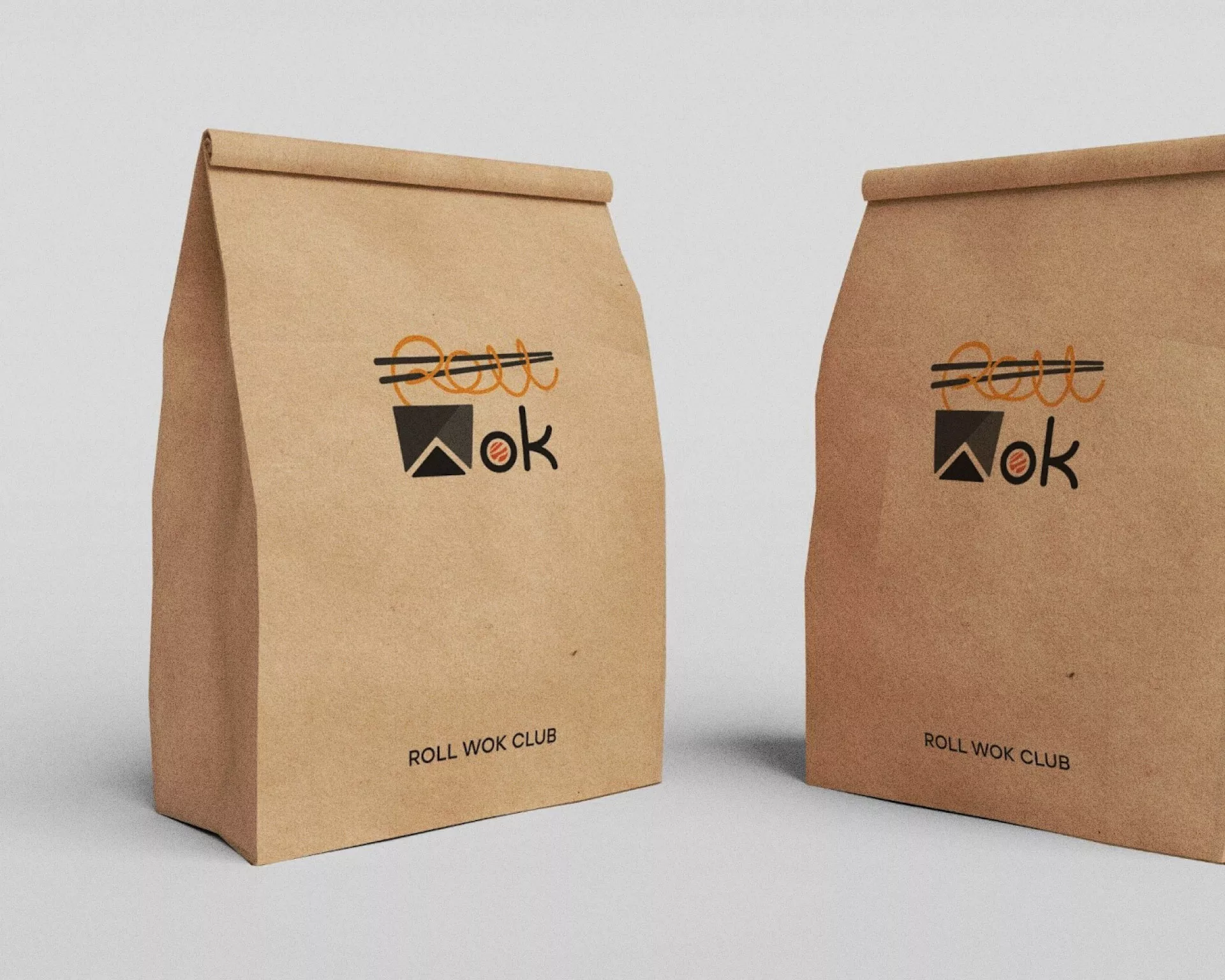 Создание дизайна упаковки суши-бара «Roll Wok Club» в Нягане